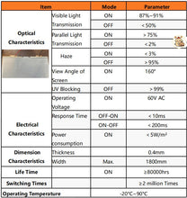 Load image into Gallery viewer, PDLC Film Transparent Electric Switch Glass