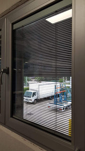 Integral Roll-Up Blinds: Remote-controlled (AAA batteries). Uv 2.0 | SHGC; 0.18 & Rw 27-50dB. 30mm, 33mm, or 37mm DGU. 5mm Clear Glass + 20/23/27mm Air Spacer + 5mm Clear Glass.