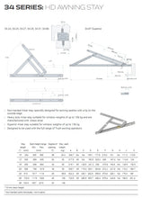 Load image into Gallery viewer, AmesburyTruth 34 Series Heavy-Duty Stainless Steel Awning Friction Stays.
