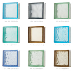 Coloured Glass Blocks Range.