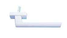 Load image into Gallery viewer, Siegenia Hebel Si-Line White SKB/PSK (Tilt &amp; Slide) In/Out Handle Rosette Set (RAL 9003).