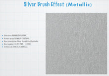 Load image into Gallery viewer, uPVC D-Quadrant, Bead, Fillet, Tri-Quad, Hollow Chamber Strips, D-Section & Edge Fillet Trims. Silver Brush Effect (Metallic) Woodgrain Decor Renolit Exofol FR/FX Laminated Foil.