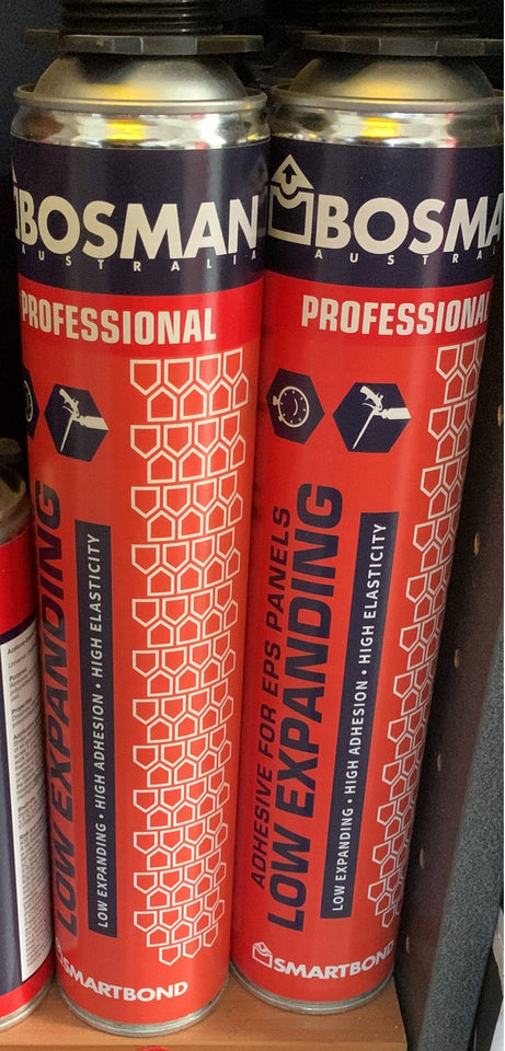 Bosman Australia Professional Low Expanding Adhesive for EPS Panels (750ml) PU Gun Foam