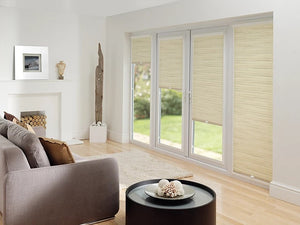 Honeycomb 100% Block Out Blinds. Plastic Clips placed on the top & bottom glazing/glass stop beads for manual operation. Framed using a 5mm rebate depth with a 17mm wide edge. Integral Blinds Uv 2.0 | SHGC; 0.18 & Rw 27-50dB. 30mm, 33mm, or 37mm DGU which are manually operated or remote control operated (AAA batteries).