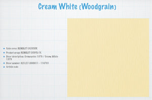 uPVC D-Quadrant, Bead, Fillet, Tri-Quad, Hollow Chamber Strips, D-Section & Edge Fillet Trims. Cream White Woodgrain Decor Renolit Exofol FR/FX Laminated Foil.