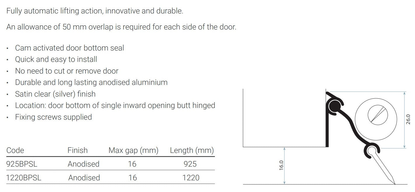 RAVEN Automatic Door Bottom Seal System. Threshold Door Seal. Door Seals Of Australia. Schlegel-Giesse. Four Seasons.