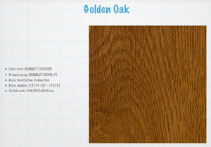 uPVC D-Quadrant, Bead, Fillet, Tri-Quad, Hollow Chamber Strips, D-Section & Edge Fillet Trims. Golden Oak Woodgrain Decor Renolit Exofol FR/FX Laminated Foil.