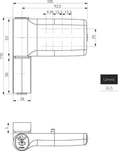 Load image into Gallery viewer, Jocker Door Hinge (Technical Drawing).