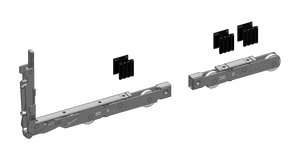 Siegenia (HS200) Lift & Slide Door Rollers (15.5mm widest point) (Rated; 200kg Per Pair) (#PMKB0500-100012) (Per Kit).