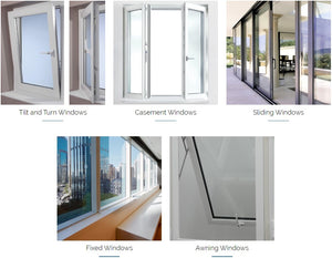 7* uPVC Double Triple Glazed Windows Doors Energy Efficient Acoustic Glass Thermal Insulation Performance Sustainable Passive Tiny House Living Aluplast Deceuninck Zendow Kommerling C70 Gold VEKA Softline MD82 Rehau Synego Siegenia Roto Bunnings Hardware